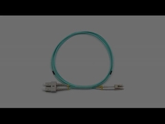 Indoor LC naar SC Duplex Multimode OM3 OFNR Glasvezel Patch Cable 2.0mm Aqua Jacket