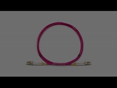 Indoor LC naar LC duplex multimode OM4 OFNR glasvezel patchkabel 2,0 mm magenta jasje