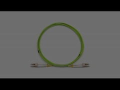 Indoor LC naar LC duplex multimode OM5 OFNR glasvezel patchkabel 2,0 mm limoengroen jasje