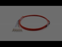 LC/UPC 6 Cores Bundle Fan-out Fiber Optic Pigtail Multimode 62.5/125um Oranje jas