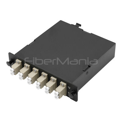 High Density MTP to LC Module Cassette with 6 LC Ports and Zirconia Ceramic Sleeves for 40 and 100Gbps Protocols