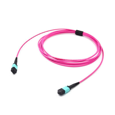12 Fibers OM4 50/125μm MPO Trunk Cable with 850nm/1300nm Wavelength and 3.0mm OD